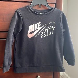 Nike crew neck sweatshirt black with pink and white